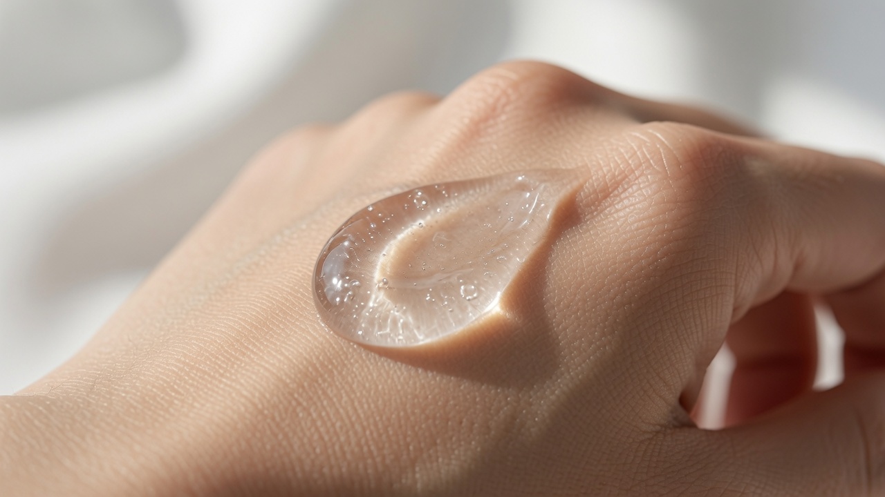Supergoop! Unseen Sunscreen Body SPF 40 clear gel texture on the back of a hand showing the invisible finish
