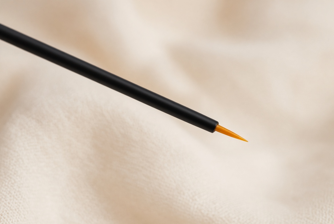 GrandeLASH-MD Lash Enhancing Serum fine applicator brush tip close-up showing the precision wand for upper lash line application